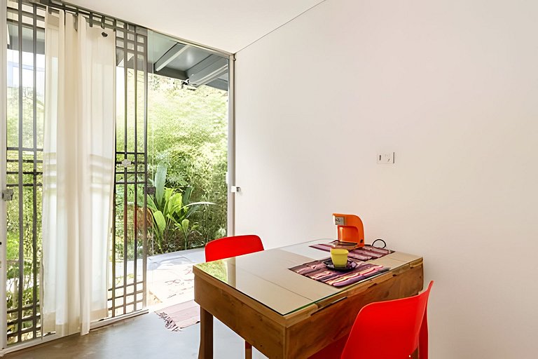 apartamento completo e equipado, com verde e natureza