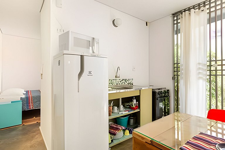apartamento completo e equipado, com verde e natureza