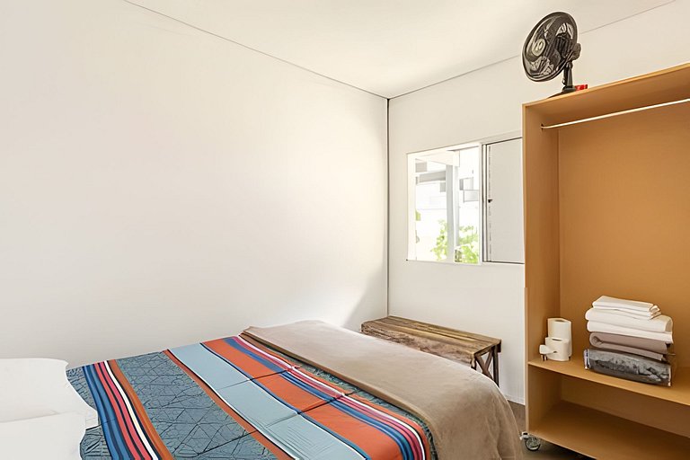 apartamento completo e equipado, com verde e natureza