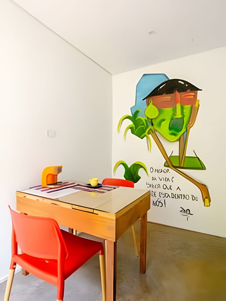 apartamento completo e equipado, com verde e natureza