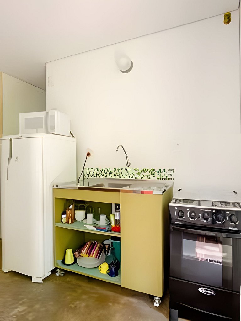 apartamento completo e equipado, com verde e natureza