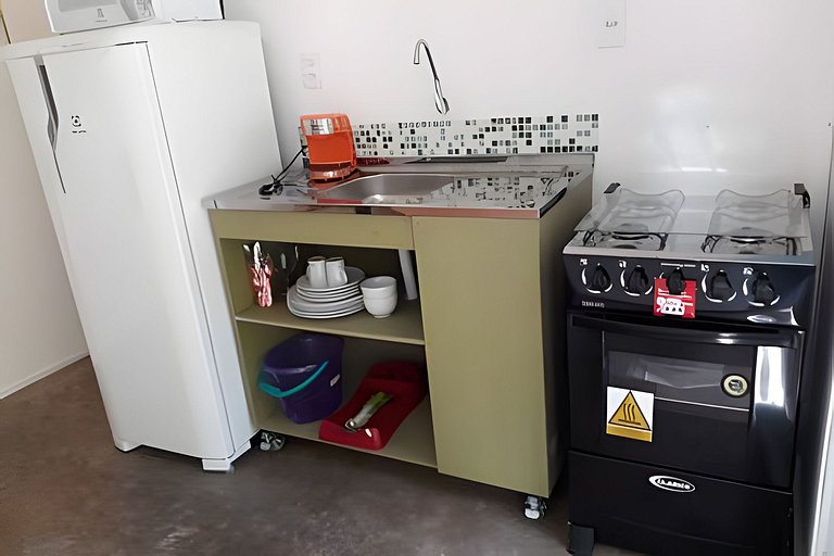 apartamento completo e equipado, com verde e natureza