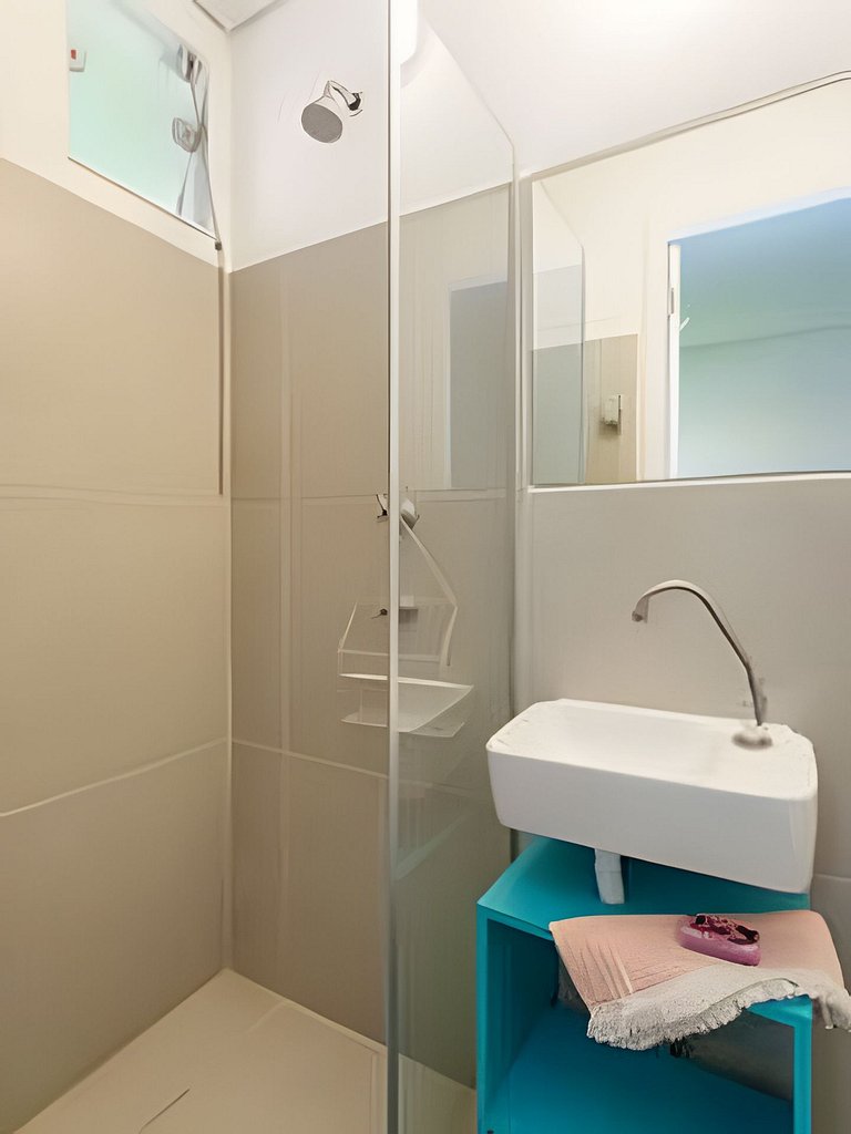 apartamento completo e equipado, com verde e natureza