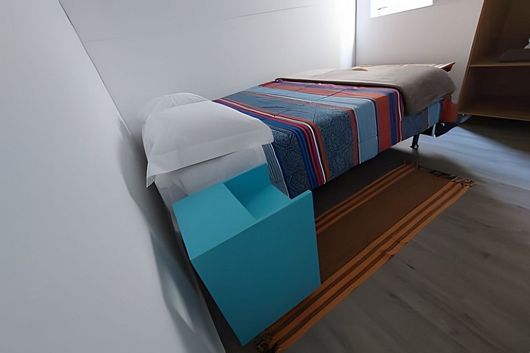 apartamento completo e equipado no piso superior