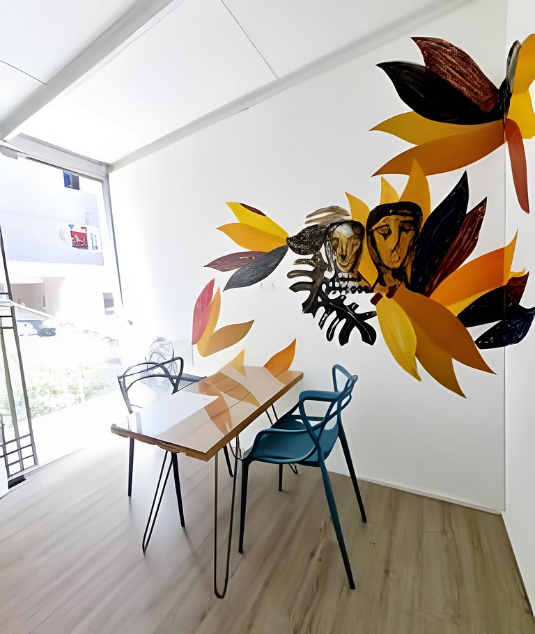 apartamento completo e equipado no piso superior