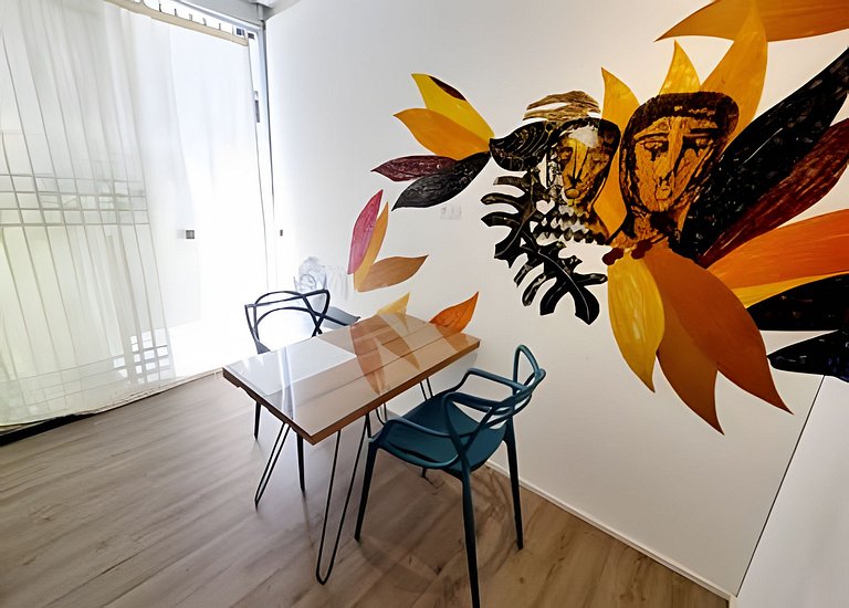 apartamento completo e equipado no piso superior