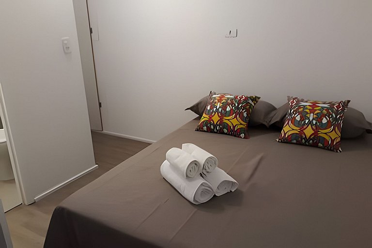 apartamento completo e equipado no piso superior